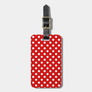 Polka dot background luggage tag