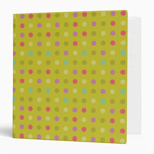 Polka-dot background pattern binder (Front/Inside)