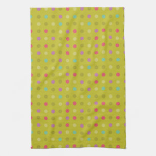 Polka-dot background pattern kitchen towel