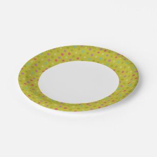 Polka-dot background pattern paper plate