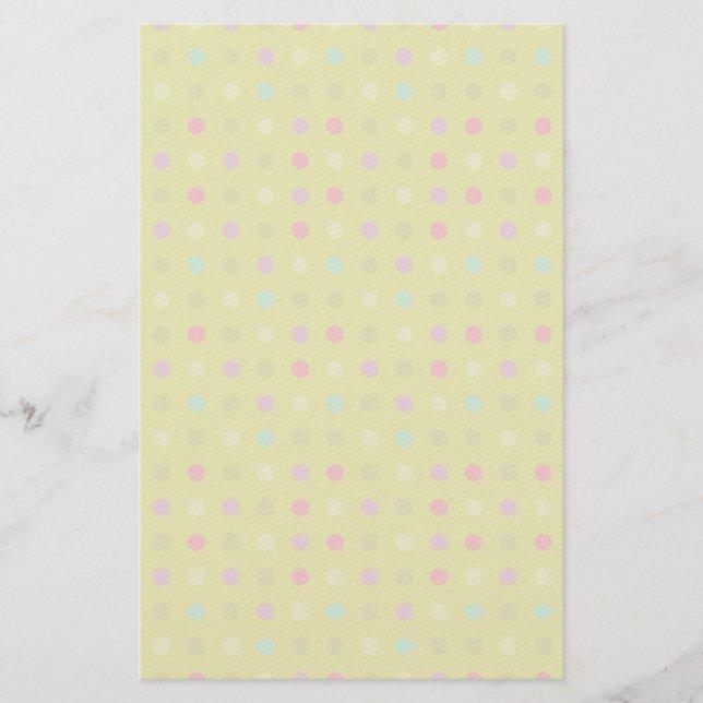 Polka-dot background pattern stationery (Front)