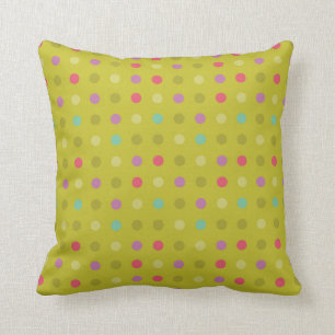 Polka-dot background pattern throw pillow