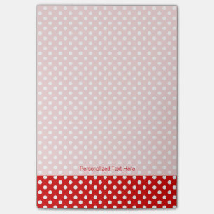 Polka dot background post-it notes