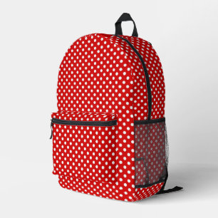 Polka dot background printed backpack