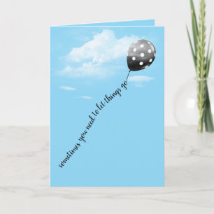 Polka Dot Balloon Thinking of You Card
