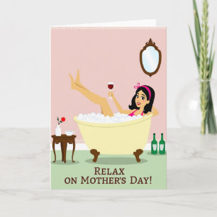 Polka Dot Bath Time Card