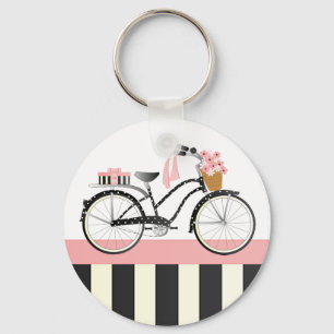 Polka Dot Bicycle Keychain