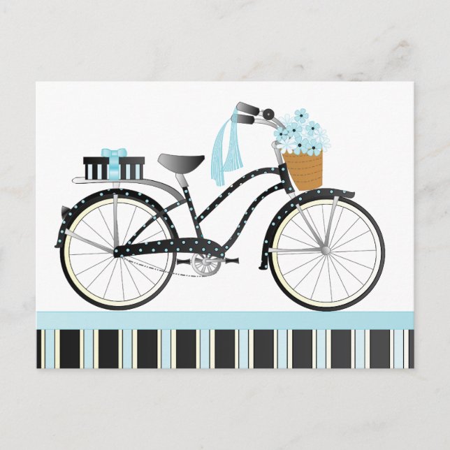 Polka Dot Bicycle Postcard (Front)
