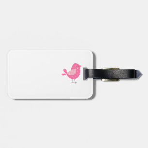 Polka Dot Birds and Flowers Luggage Tag