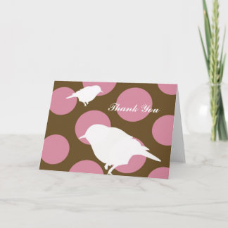 Polka Dot Birds, Thank You Card