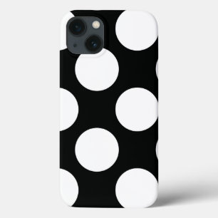 Polka Dot (Black & White) Any Size Customizable iPhone 13 Case
