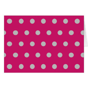 Polka Dot Blank Cards (Hot Pink & Gray)