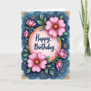 Polka Dot Bloom Frame Card