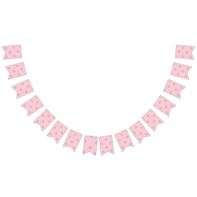 Polka Dot Blush Pink  Bunting Flags (All)