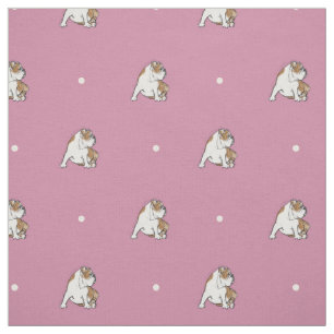 Polka Dot Bulldog Fabric