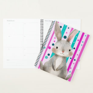 Polka Dot Bunny Delight Planner