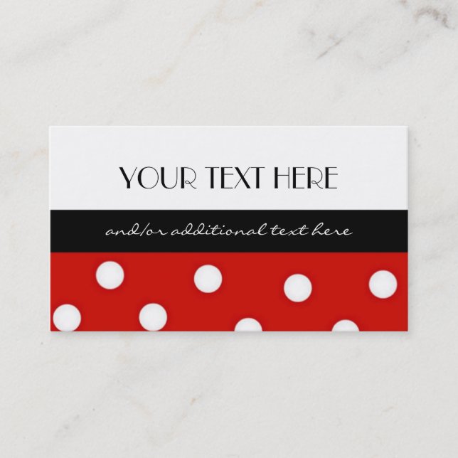 Polka Dot Business Card (Front)