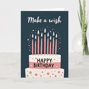 Polka Dot Cake Birthday Card