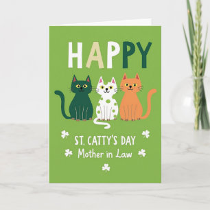 Polka Dot Cats Happy Card