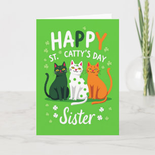 Polka Dot Cats Sister Card