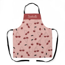 Polka dot cherry fruit pattern with custom name