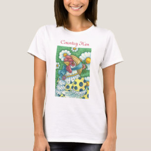 POLKA DOT CHICKEN, COUNTRY HEN T-SHIRT