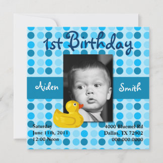 Polka Dot Child Birthday Invite (Boy)