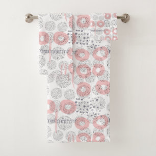 Polka Dot Circle Pattern Bath Towel Set