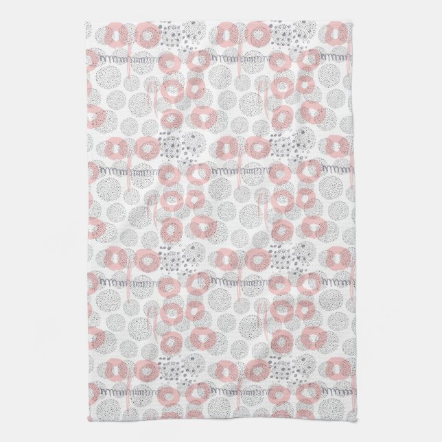 Polka Dot Circle Pattern Kitchen Towel (Vertical)
