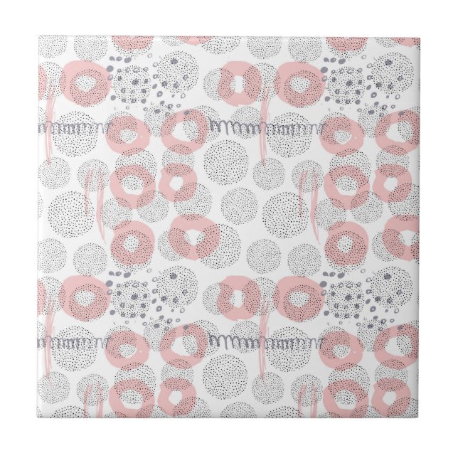 Polka Dot Circle Pattern Tile (Front)