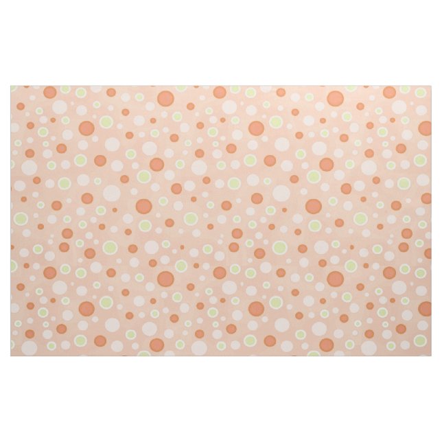 Polka Dot Circles Peach Fabric (Fat Quarter)
