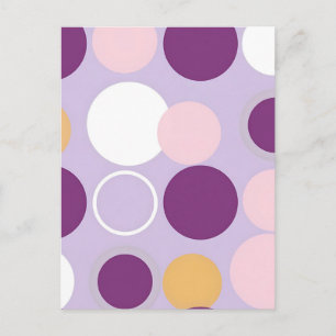 Polka Dot Circles Retro Modern Pattern Postcard