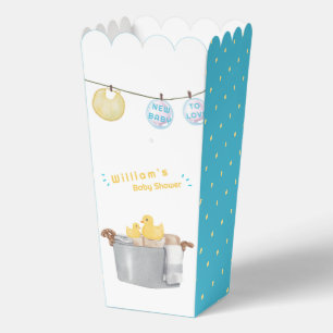 Polka Dot Clothesline Rubber Duck Baby Shower  Favor Box