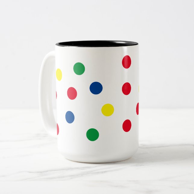 Polka Dot Coffee Mug (Front Left)