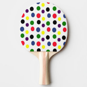Polka Dot Colour Ping Pong Paddle
