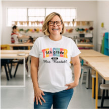 Polka Dot Colourful Teacher College Letter