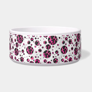 Polka Dot Cow Hot Pink and Black Print