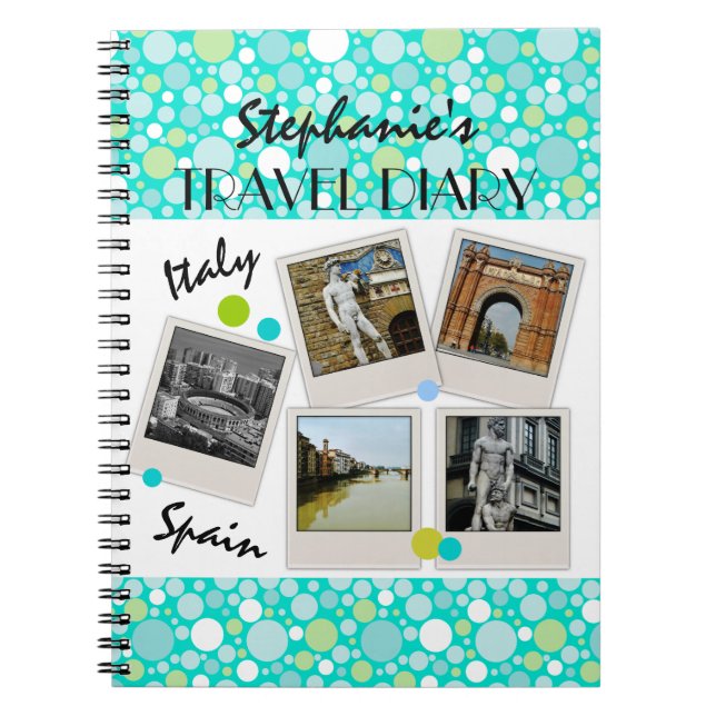 Polka Dot Crazy Custom Travel Journal et photos (Devant)
