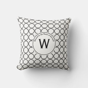 POLKA DOT Create Your Own Customized Monogram Throw Pillow