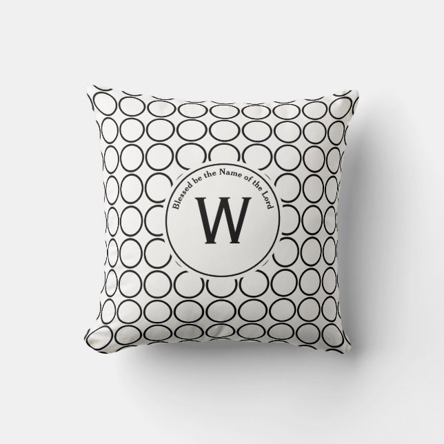 POLKA DOT Create Your Own Customized Monogram Throw Pillow (Front)