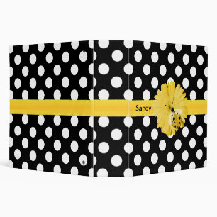 Polka Dot & Daisy Stylish Binder