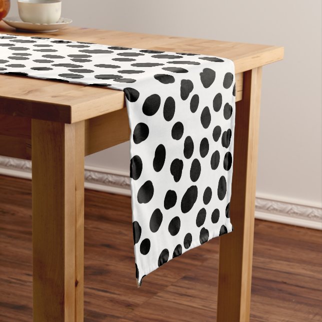 Polka dot dalmatian 101 short table runner (In Situ)