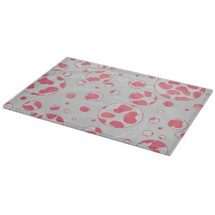 Polka Dot Dalmatian Pink and White Cutting Board