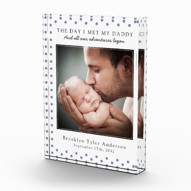 Polka Dot Day I Met My Daddy Photo Nursery Decor (Right)
