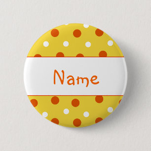 Polka Dot Design - Customize with your name 2 Inch Round Button