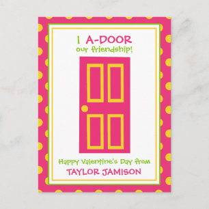 Polka Dot Door Personalized Valentine's Cards