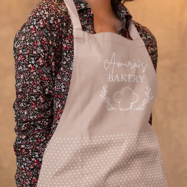 Polka Dot Dusty Pink Apron Bakery or Home Chef (Creator Uploaded)