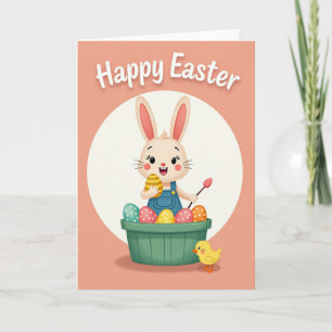 Polka Dot Egg Basket Card