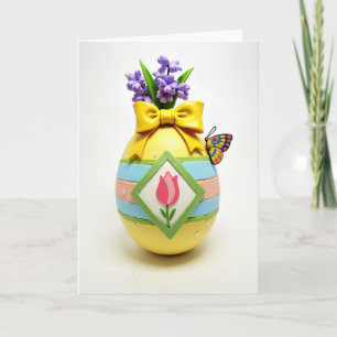 Polka Dot Egg Springtime Card