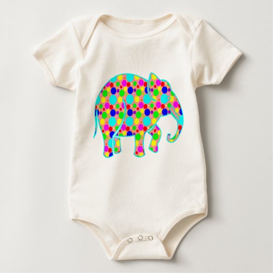 Polka Dot Elephant Elephant Baby Bodysuit
